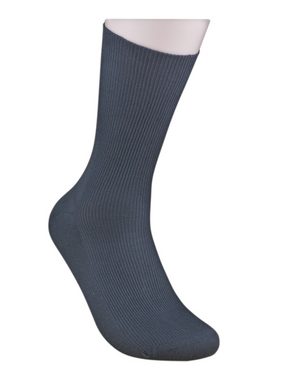 Die Sockenbude Basicsocken BASIC - Herrensocken (Bund, 5-Paar, braun blau schwarz) Diabetikersocken ohne Gummi 100% Baumwolle