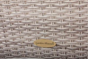 Garden Pleasure Garten-Essgruppe DIJON, (3-tlg), mit robustem Glastisch, inkl. Auflagen