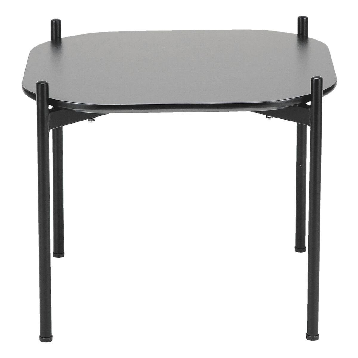Breite mit PAPERFLOW Tischplatte schwarz/schwarz Beistelltisch 50 Meet, cm, lackierter