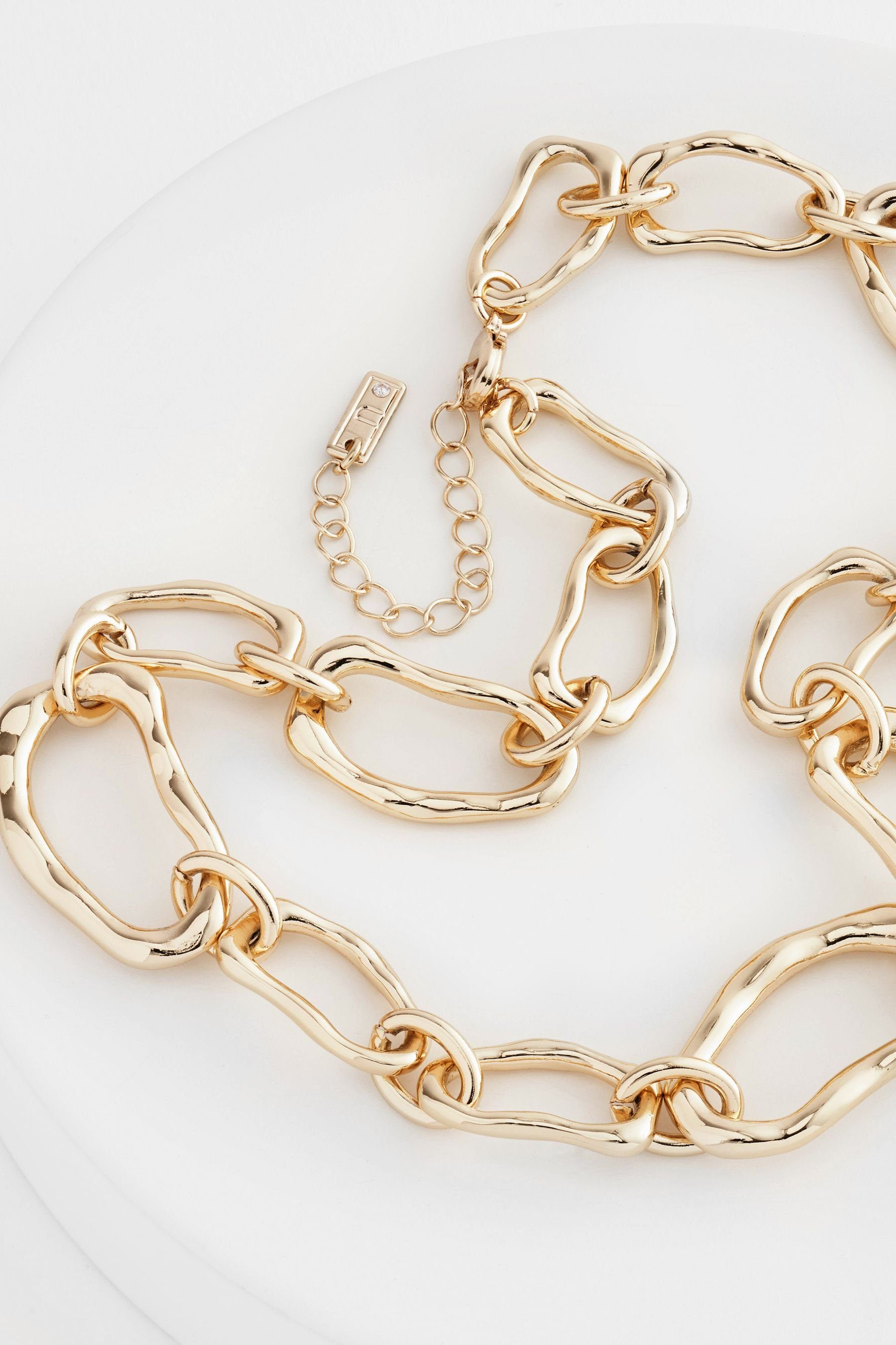 Next Gliederkette Kette mit organischen Formen aus recyceltem Metall (1-tlg)