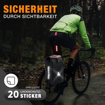 FREITHAL Fahrradtasche 3in1 aus recyceltem Gewebe [25L] Gepäckträger-,Umhängetasche &Rucksack, Verwendbar als Gepäckträgertasche, Rucksack & Umhängetasche