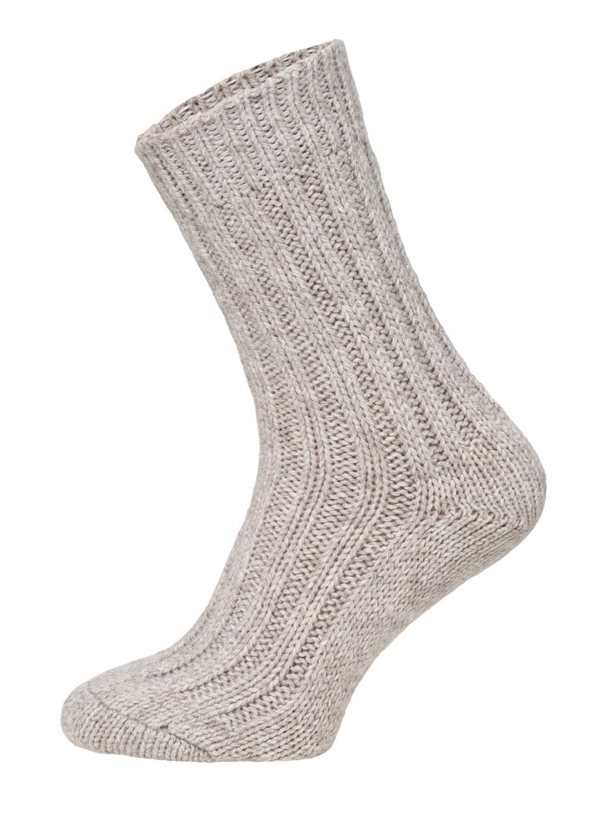 HomeOfSocks Socken Wollsocken Wollanteil Strapazierfähige Alpakawolle Taupe/Braun Alpakawolle und und Wollsocken mit 50% mit warme