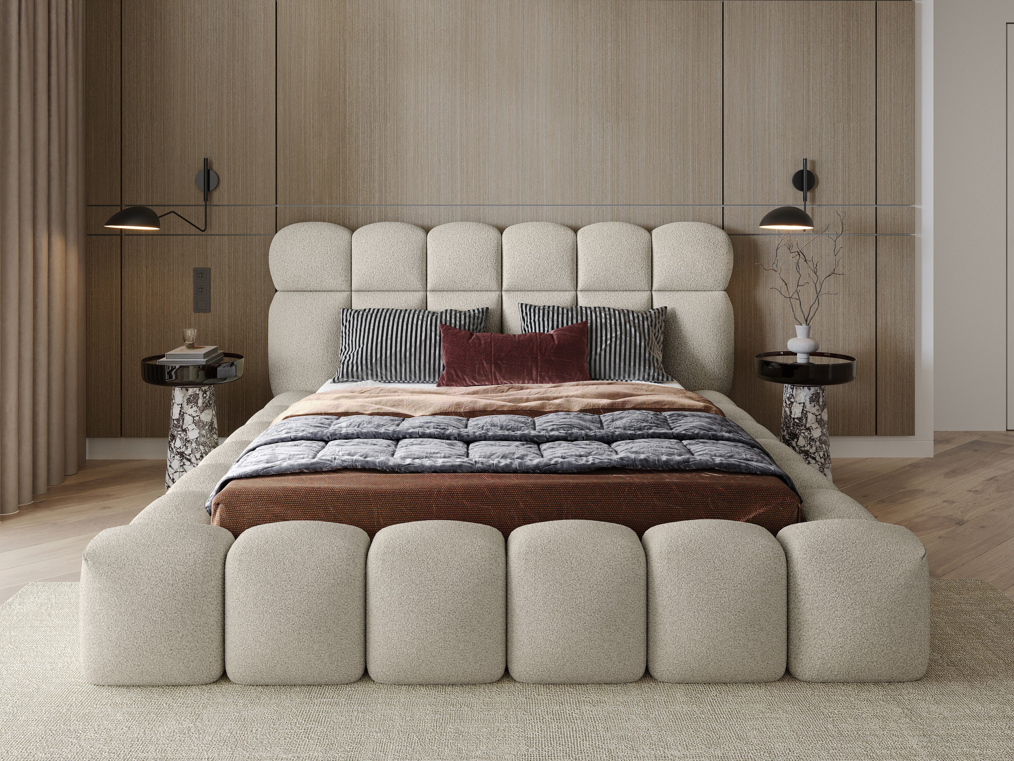 wonello Polsterbett Mira XL 3 (das Original), Bett mit Bettkasten und Latte günstig online kaufen