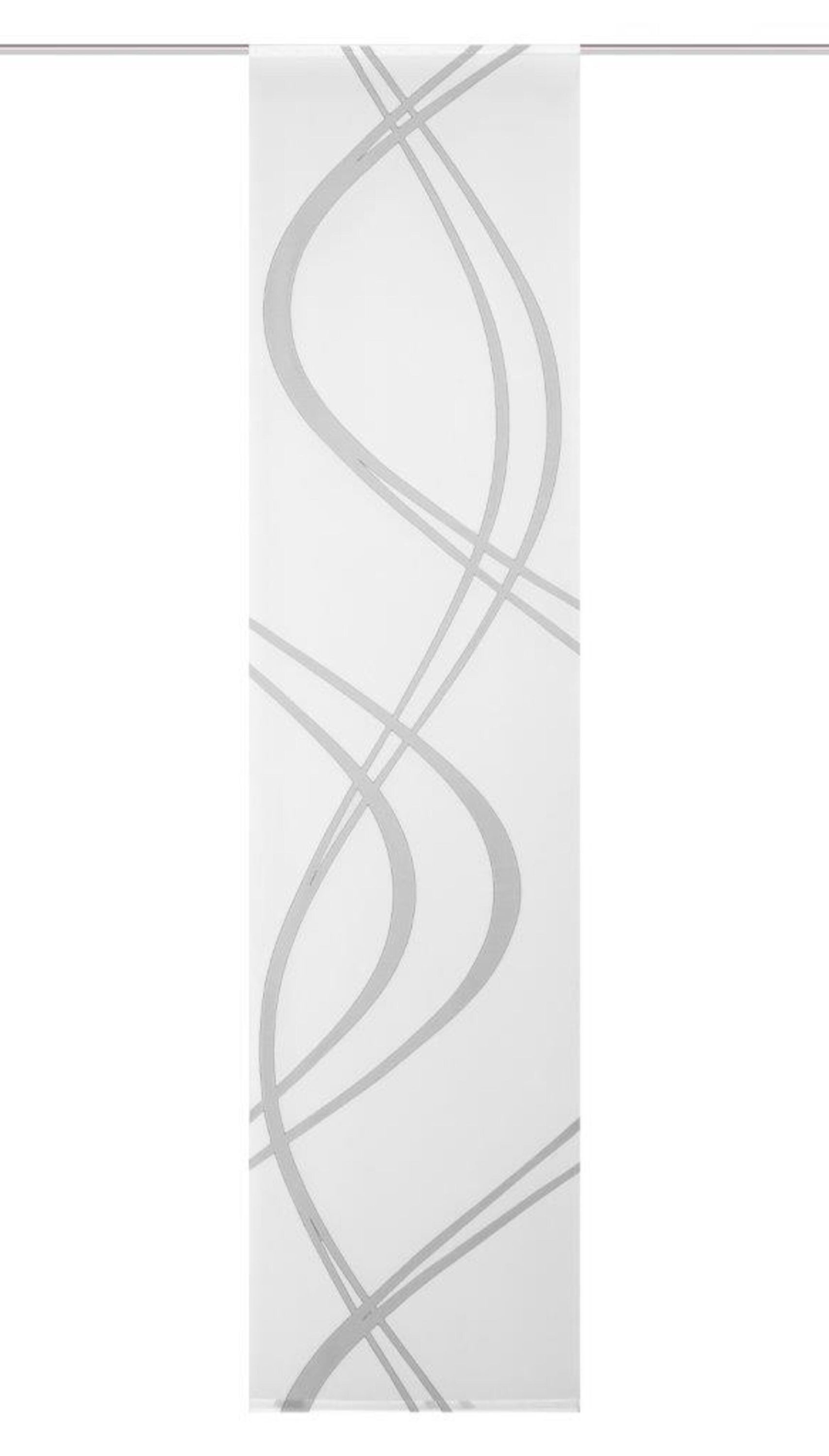 HOME WOHNIDEEN Schiebegardine Schiebevorhang TIBERIO aus Dekostoff und Voile mit Scherli 245 x 60 cm (1 St), Paneelwagen, halbtransparent, Polyester
