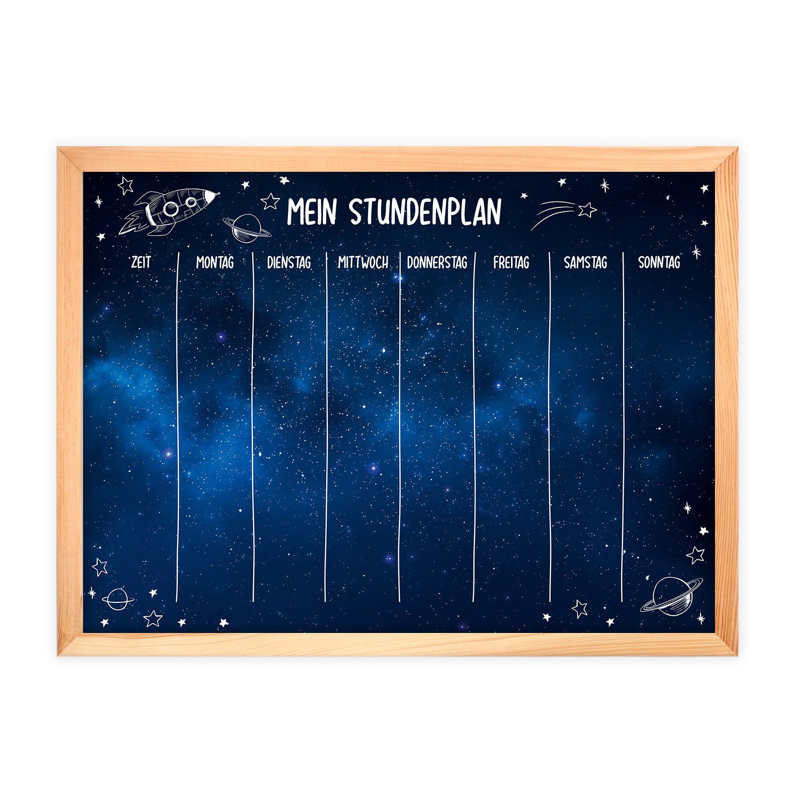 nikima Schreibtischkalender magnetischer Stundenplan Weltall mit 90 Magneten