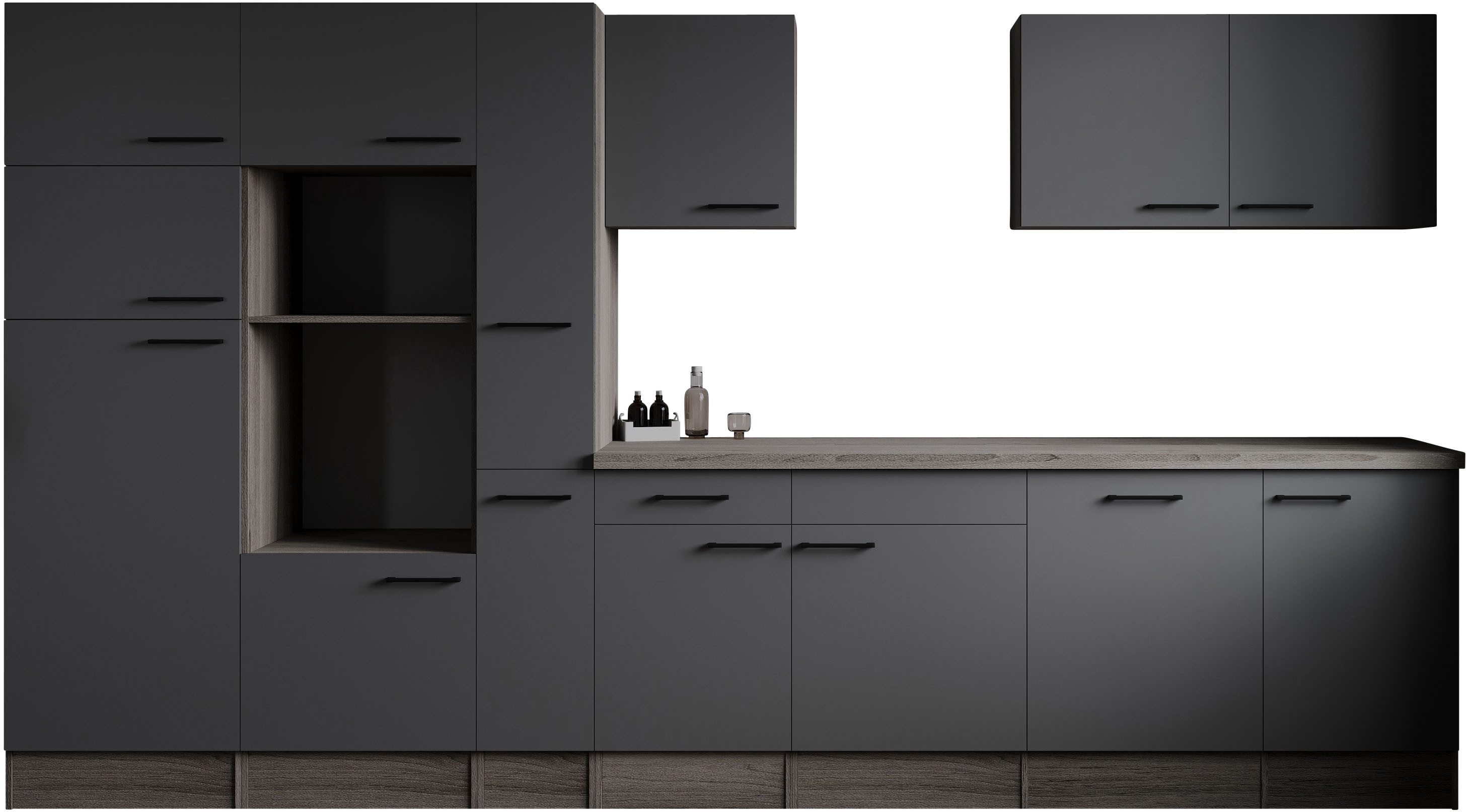 RESPEKTA Küchenzeile Oliver, Breite 370 cm, 90 cm Arbeitshöhe, in exklusiver Konfiguration für OTTO