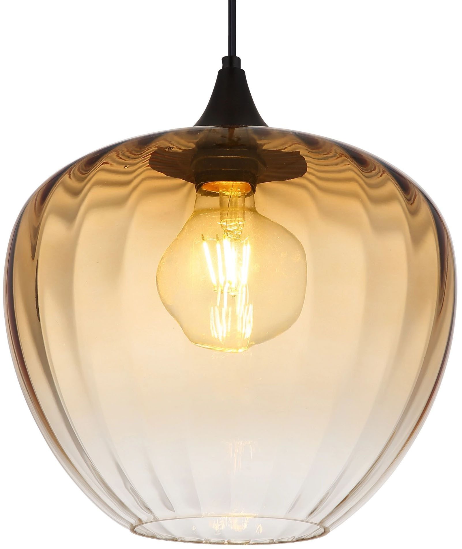GLOBO LIGHTING Pendelleuchte SANDER, ohne Leuchtmittel, Gläser, Hängeleuchte, Wohnzimmer, Esstisch