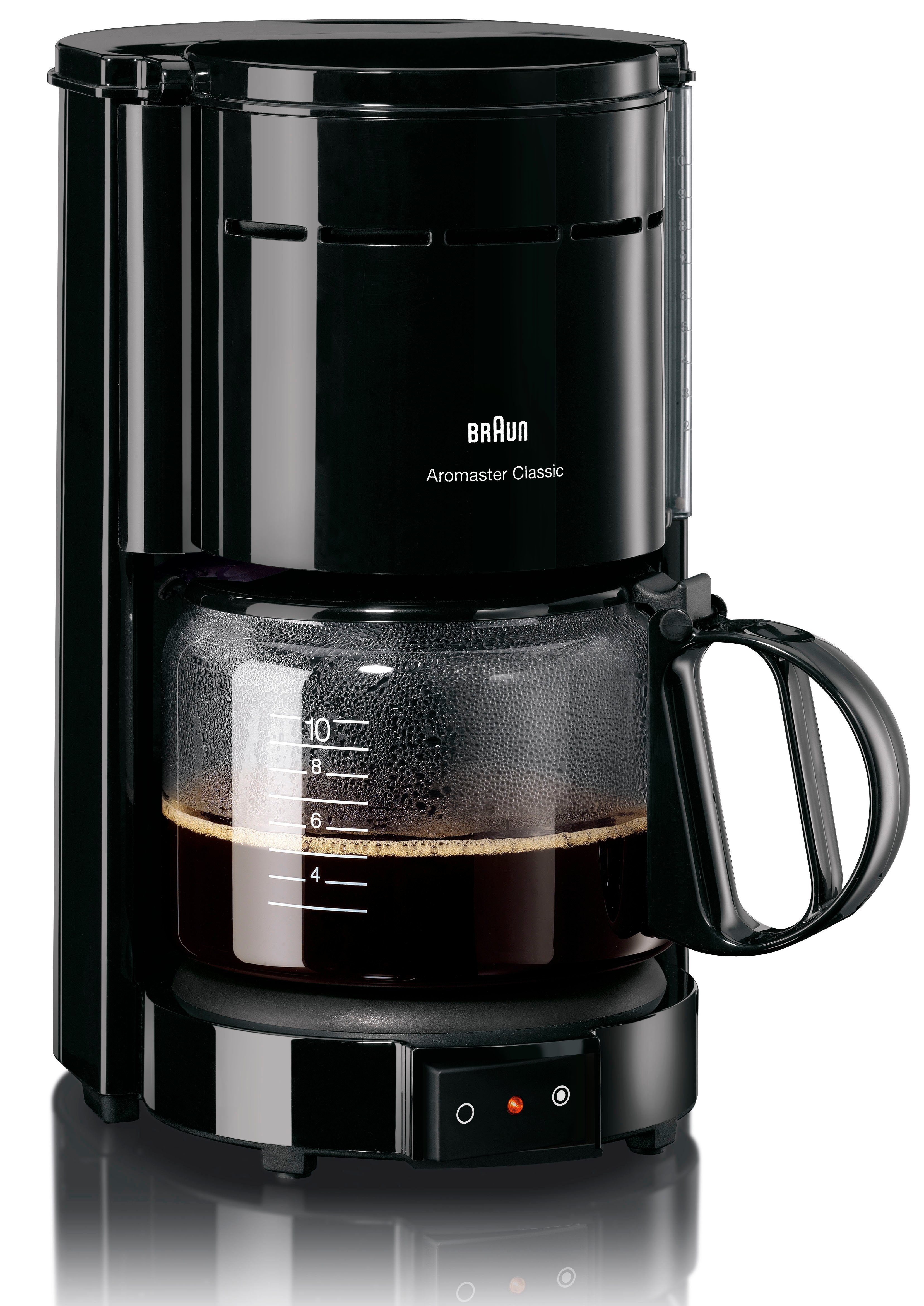 Braun Filterkaffeemaschine Aromaster Classic KF 47/1, Papierfilter 1x4, 1.000 W, automatische Abschaltung, herausnehmbarer Filterkorb