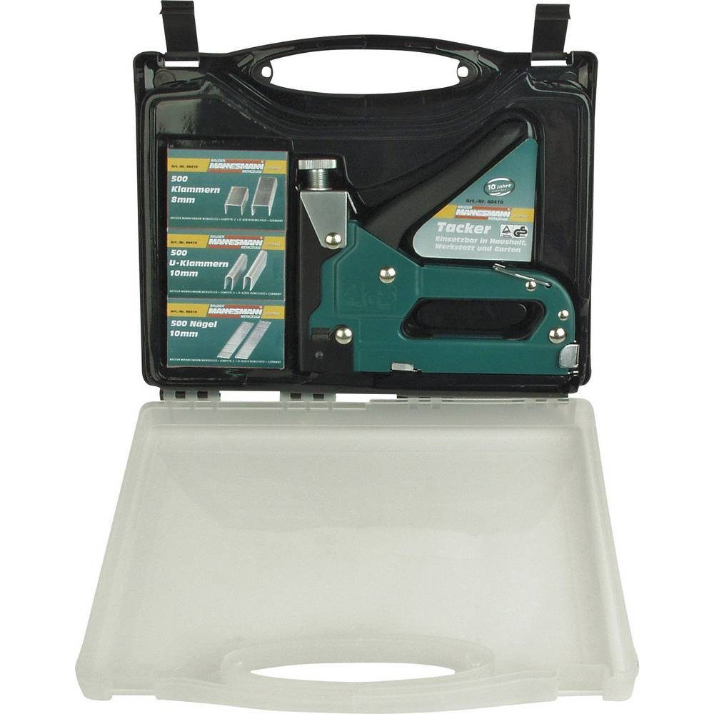 Brüder Mannesmann Werkzeuge Nagler Tacker, im Plastikkoffer M48410 günstig online kaufen