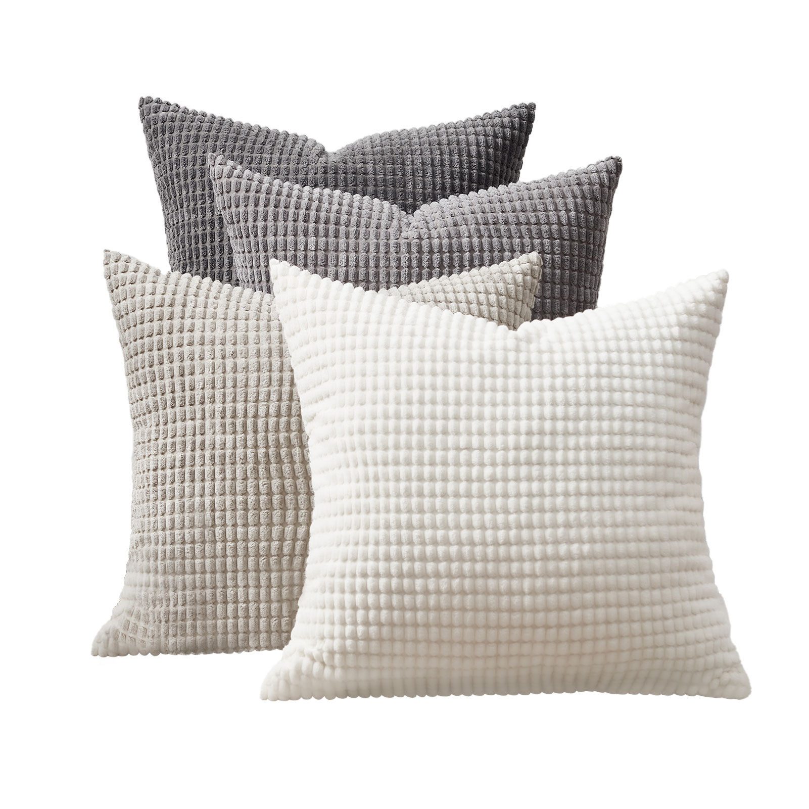 Topfinel Kissenbezug Dekokissenbezug 4er Set 40x40cm aus Cord Samt-Farbverl günstig online kaufen