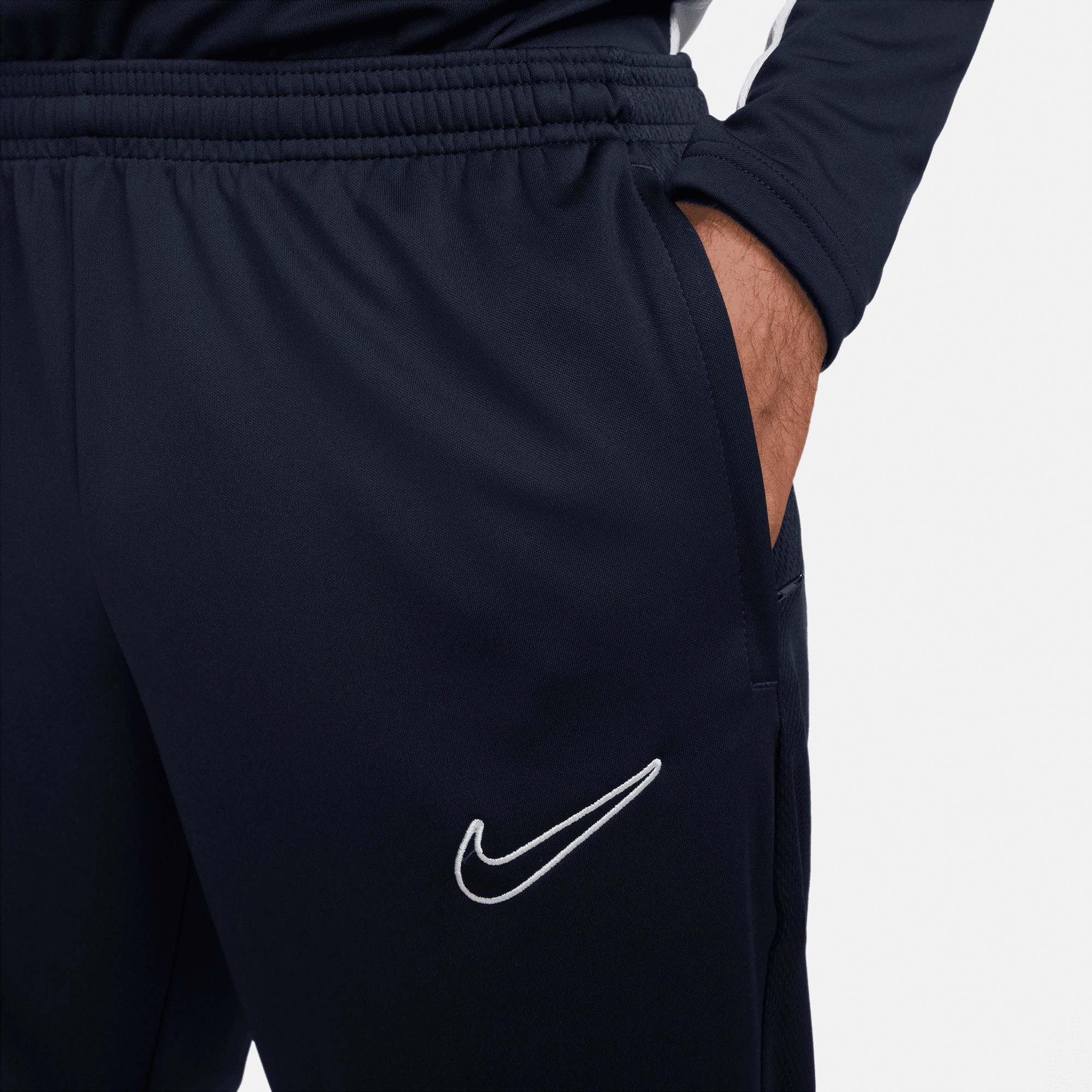 Nike Dri-FIT OBSIDIAN/OBSIDIAN/OBSIDIAN/WHITE Zippered Pants Soccer Academy Men's Trainingshose