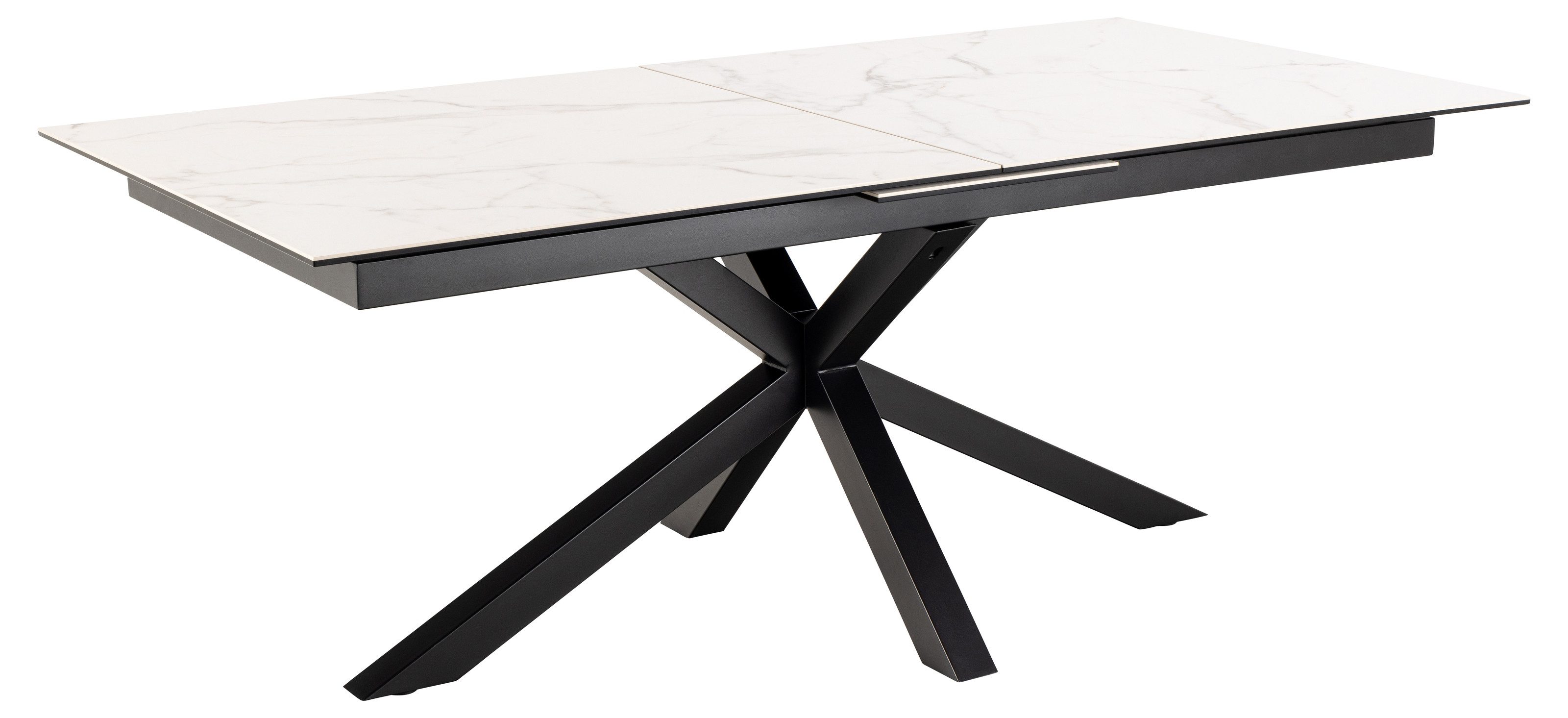freiraum Kulissentisch Heaven, ausziehbar bis 240cm, weiss, Glas-Keramik - 200(240)x76x100cm (BxHxT)