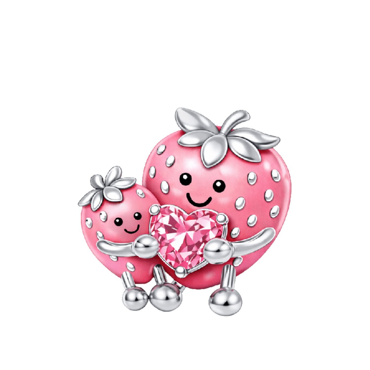 Gnoce Bead Gnoce Charm Erdbeere Mama&Baby KJC174
