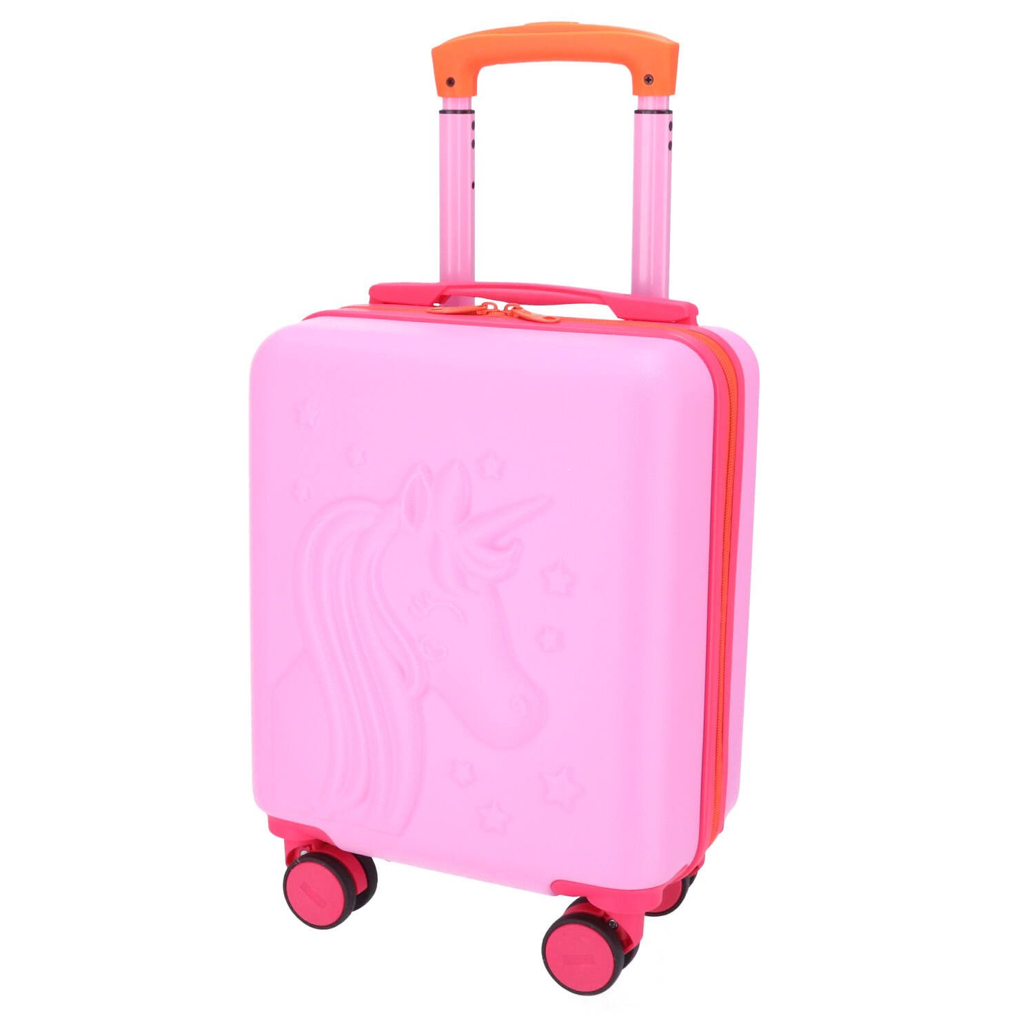 TheTrueC Koffer The TrueC Kinder Koffer Underseat - Einhorn pink, 2 Rollen Rollen