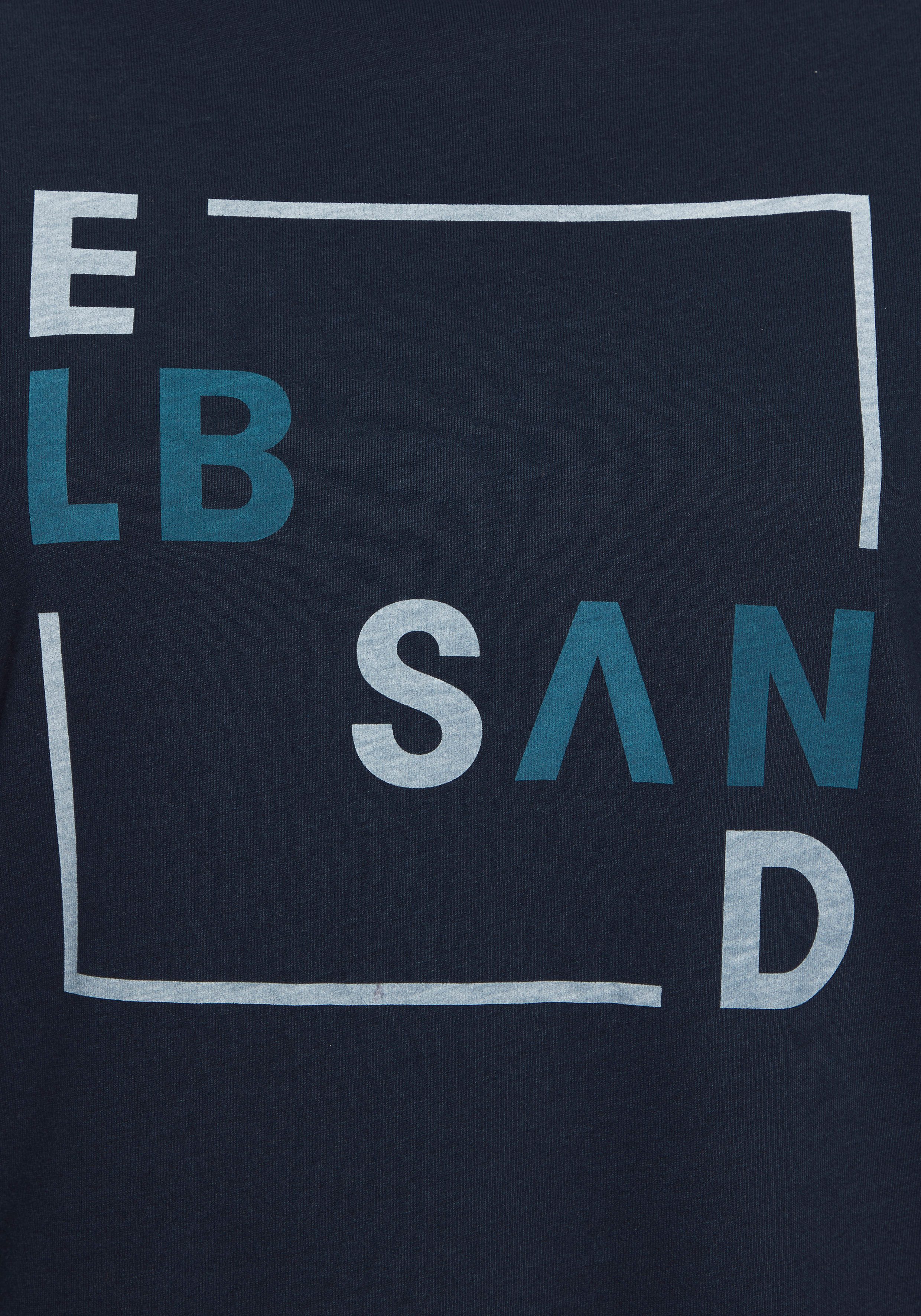 Elbsand Langarmshirt Iruna mit Frontdruck, Longsleeve, lockerer Schnitt