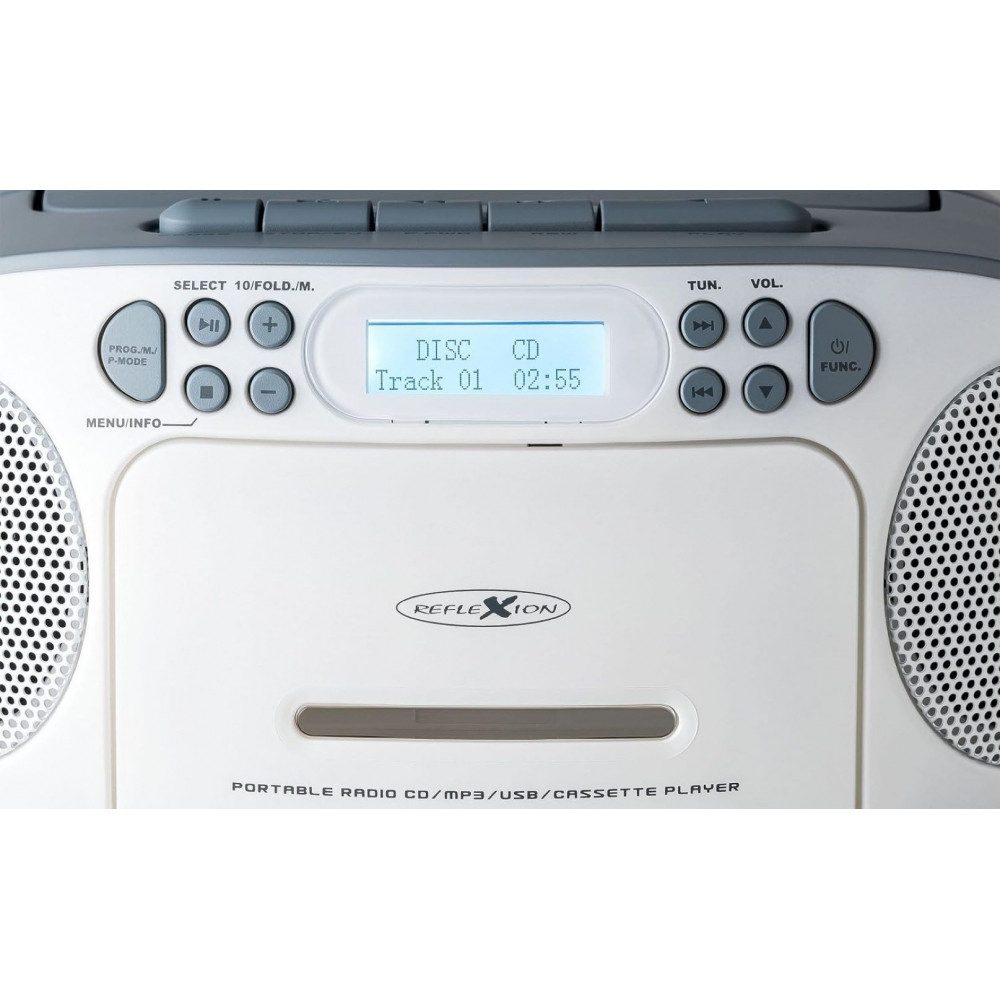 Reflexion RCR2260DAB - CD/MP3 Radio - weiss/blau CD-Radiorecorder (Digitalradio (DAB), CD-Player)