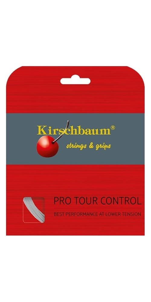 Kirschbaum Tennissaite Pro Tour Control (Haltbarkeit+Kontrolle) silber 12m Set, Saitendicke: 1.18