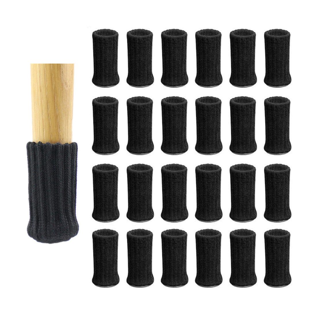 TUWENA Tischbein 24 Stück Stuhlbeinsocke Möbel Socken mit Fühlte Pads, Schutz Stuhl