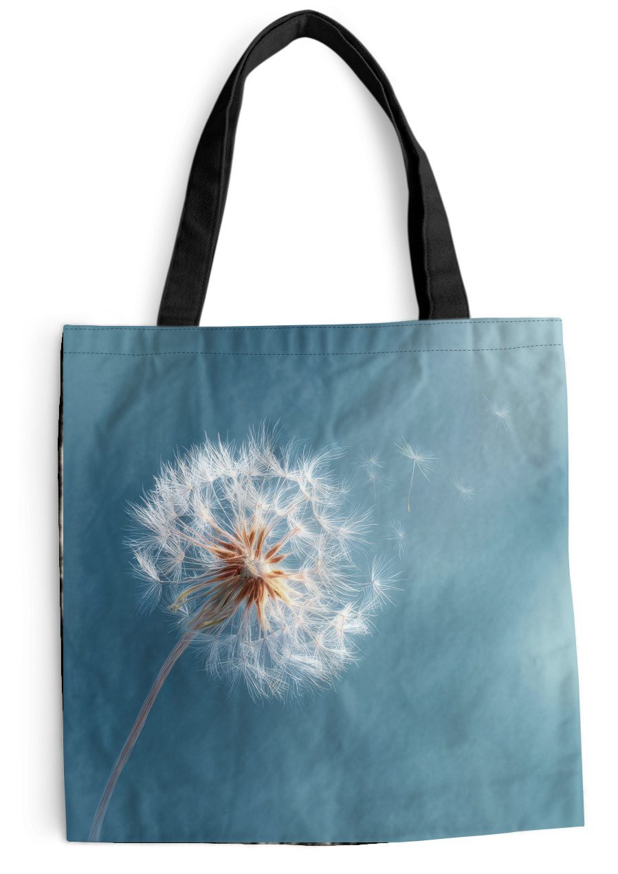MuchoWow Shopper Löwenzahn - Wind - Blau, Handtasche, Damen und Herren, Schultertasche, Umhängetasche, Tote Bag