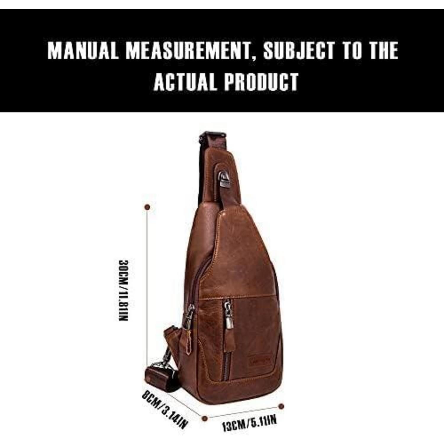 LuxusKollektion Cityrucksack Brusttasche Herren echtes Leder Schultertasche günstig online kaufen