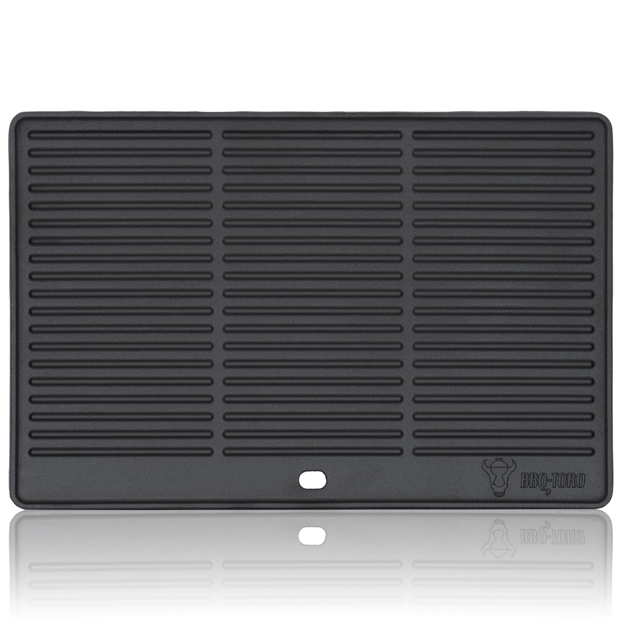 BBQ-Toro Grillplatte Gusseisen, 48,5 x 40 cm, BBQ Plancha pre-seasoned, Grillpfanne