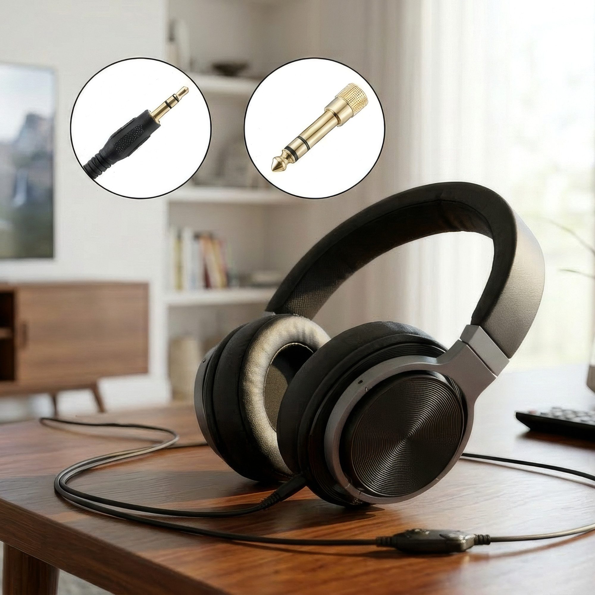 HUMANTECHNIK Bequemer TV-Kopfhörer mit langem Kabel, L/R Lautstärkeregler Over-Ear-Kopfhörer (keine, kabelgebunden, L/R Lautstärkeregelung) – Bild 5 von 5