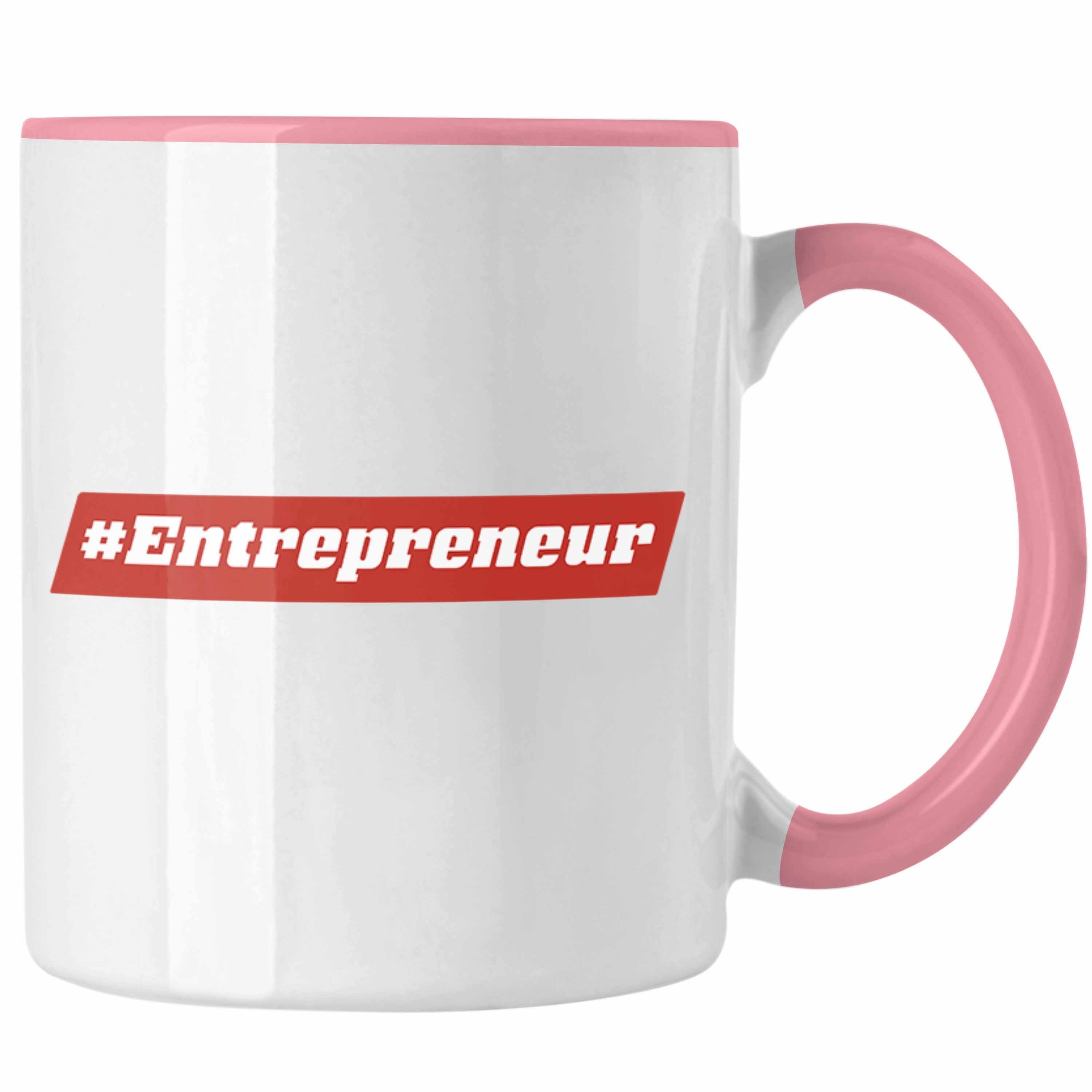 Trendation Tasse Trendation - Entrepreneur Tasse Entrepreneurship Geschenk Spruch Motivation Rosa | Teetassen