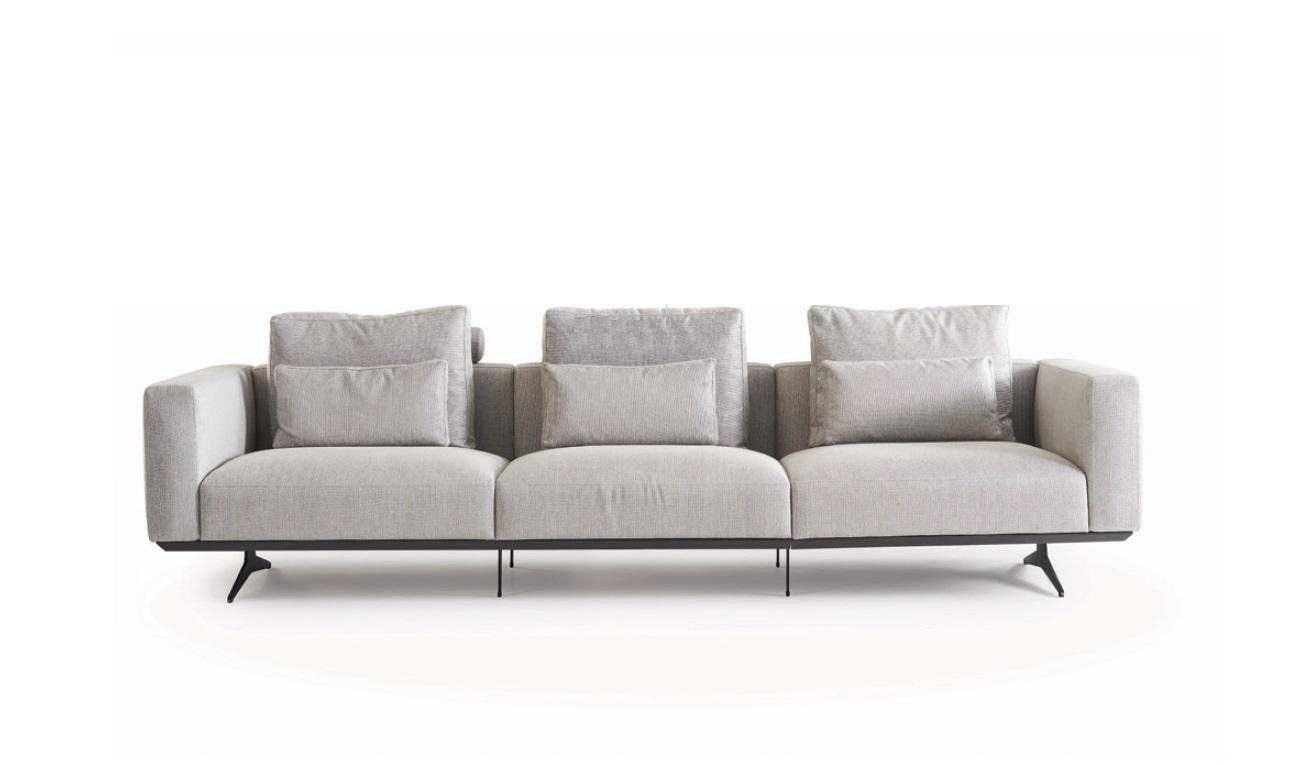 JVmoebel Sofa, Wohnzimmer Design Sofagarnitur 4-Sitzer Couch Weiß Polstersofa Neu