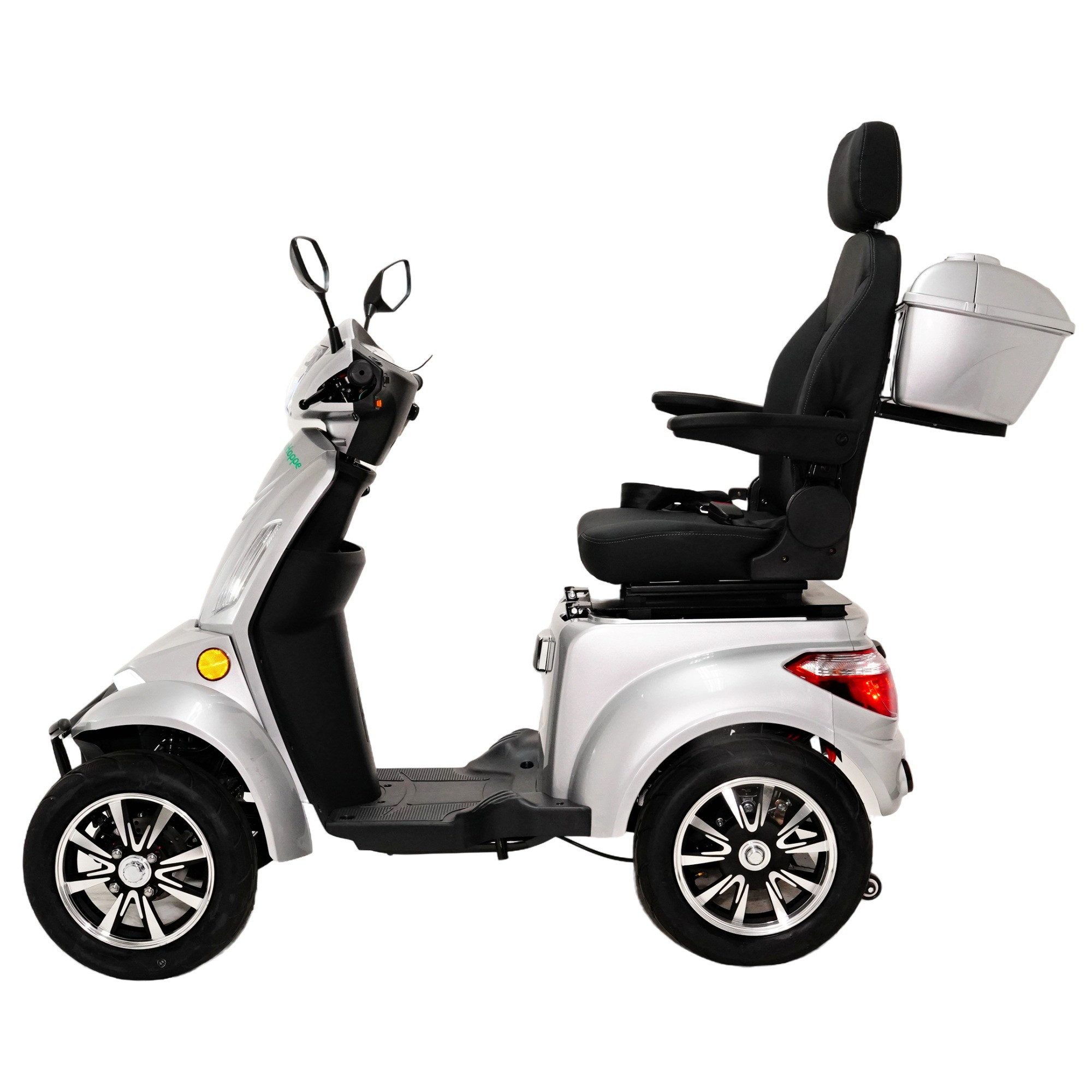 Urban Hopper E-Motorroller Elektro Seniorenmobil 4-Rad Elektroroller Urban Hopper Best Ager Li, 1000 W, 25 km/h, Lithium Akku herausnehmbar mit Top-Case Stockhalter ca 60KM 3 Gang COC