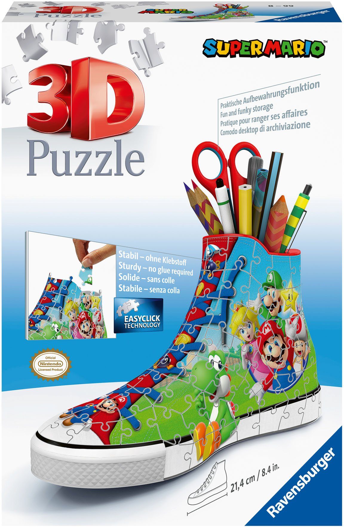 Ravensburger 3D-Puzzle Sneaker Super Mario, 108 Puzzleteile, Made in Europe