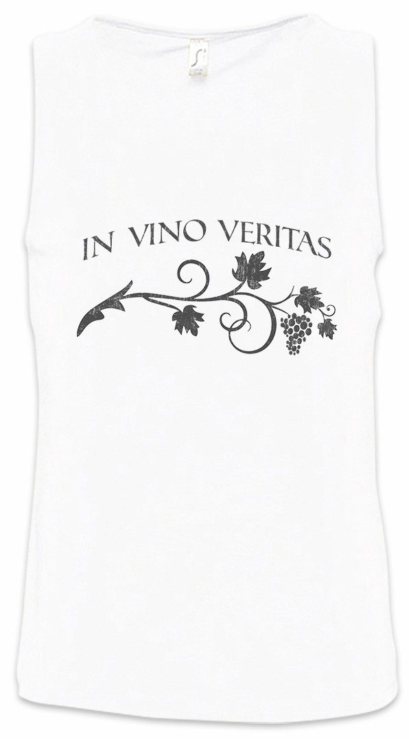Urban Backwoods Tanktop In Vino Veritas Ärmelloses T-Shirt Alkaios TV Series Quote Zitat Weinlese Weingut Wine Wein