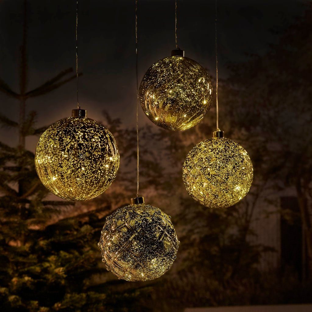 Ball Batterie-LED-Hängelampe Außen-Wandleuchte Luxform Golden Diamonds