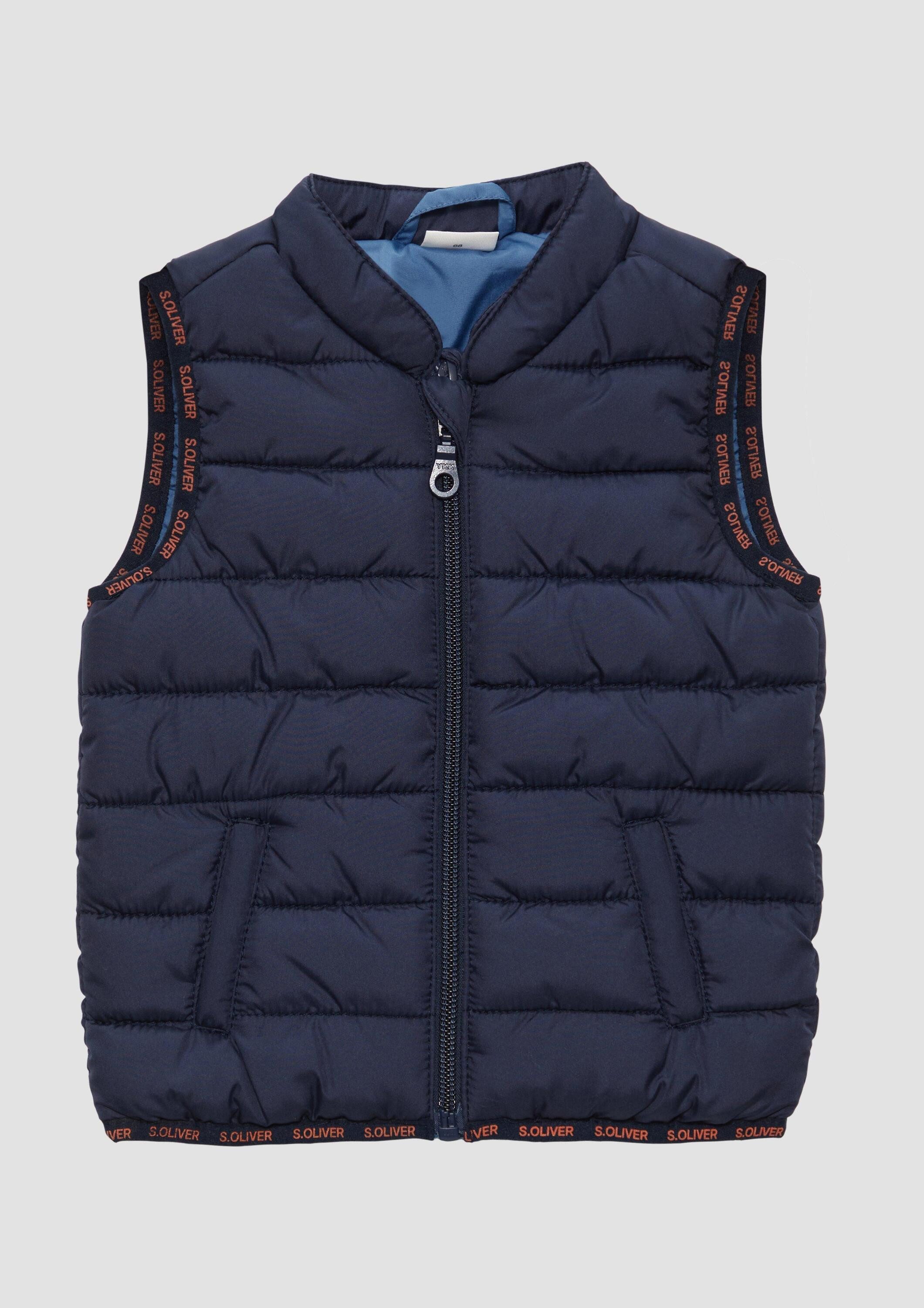 s.Oliver Funktionsweste Outdoor-Weste Puffer-Weste mit Logo-Details
