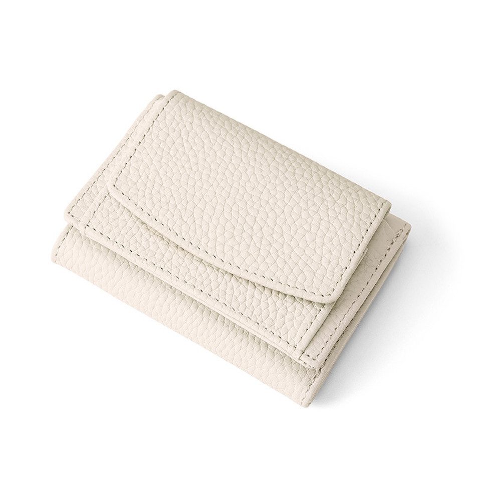 Zaewry Mini Geldbörse Schlichte kleine Geldbörse aus Leder für Frauen (1-tlg), mit Kartenschlitz, RFID-Diebstahlschutzbürste, 10 x 7 x 3cm