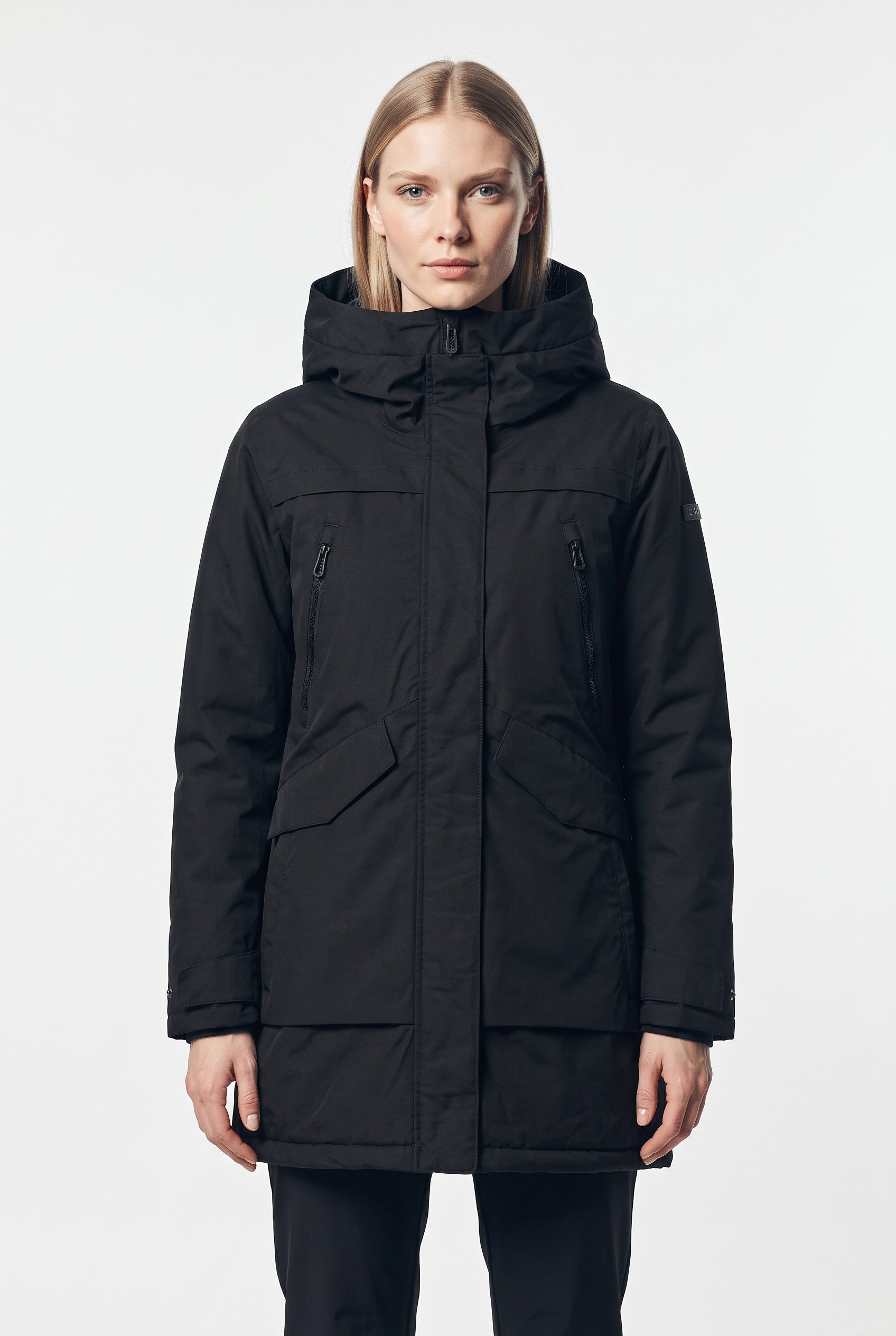 CMP Funktionsmantel WOMAN PARKA FIX HOOD auch in großen Größen, mit fester Kapuze, aus Nylon