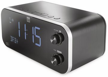 Dual Funk-Radiowecker CR30 Radiowecker DAB+, UKW, AUX, Wecker Funkuhr Digital mit Licht Weckfunktion, Schwarz, ohne Ticken, alle Räume, Radio Induktives Laden