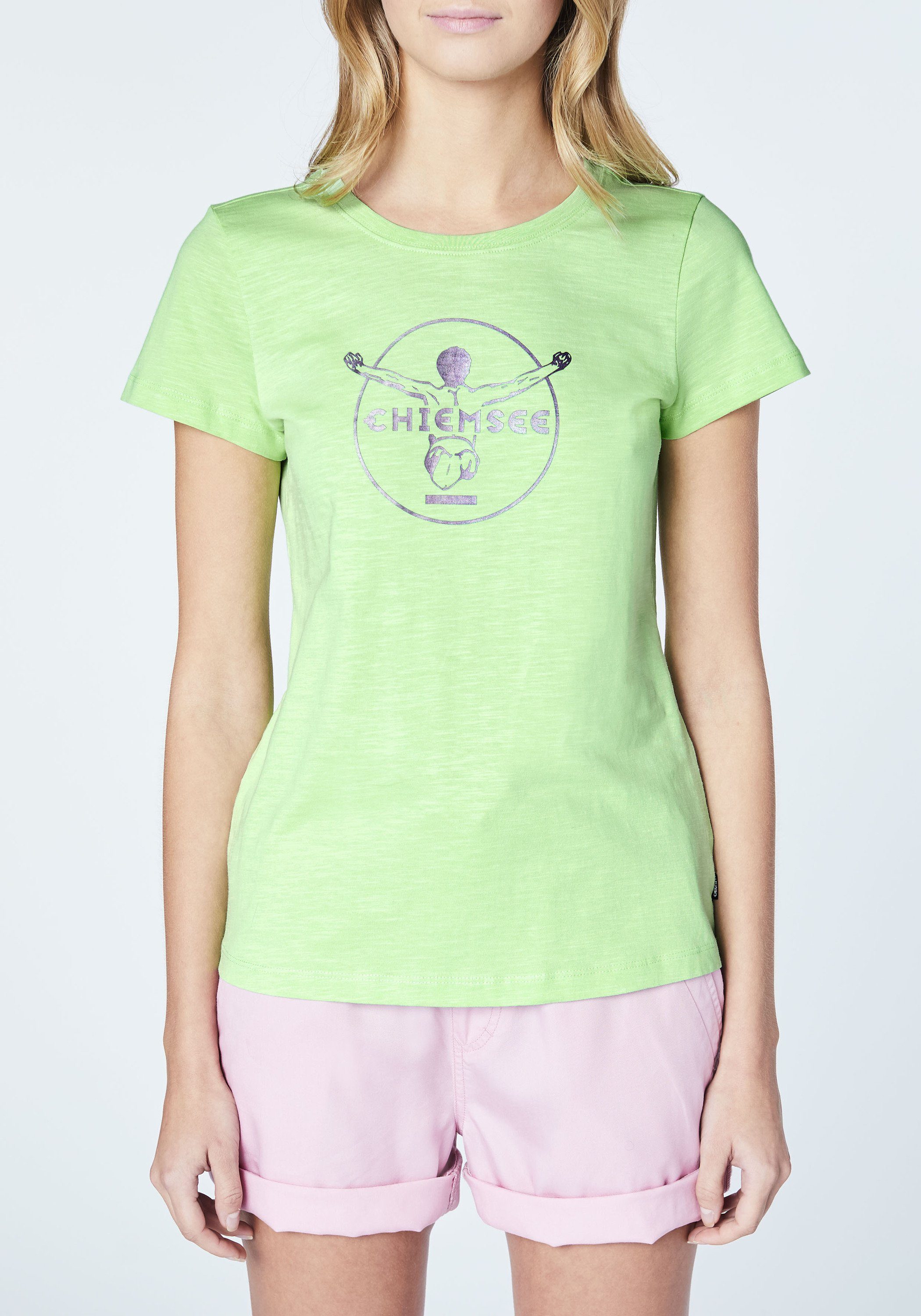 Chiemsee Print-Shirt T-Shirt mit Green Ash 1 Jumper-Frontprint