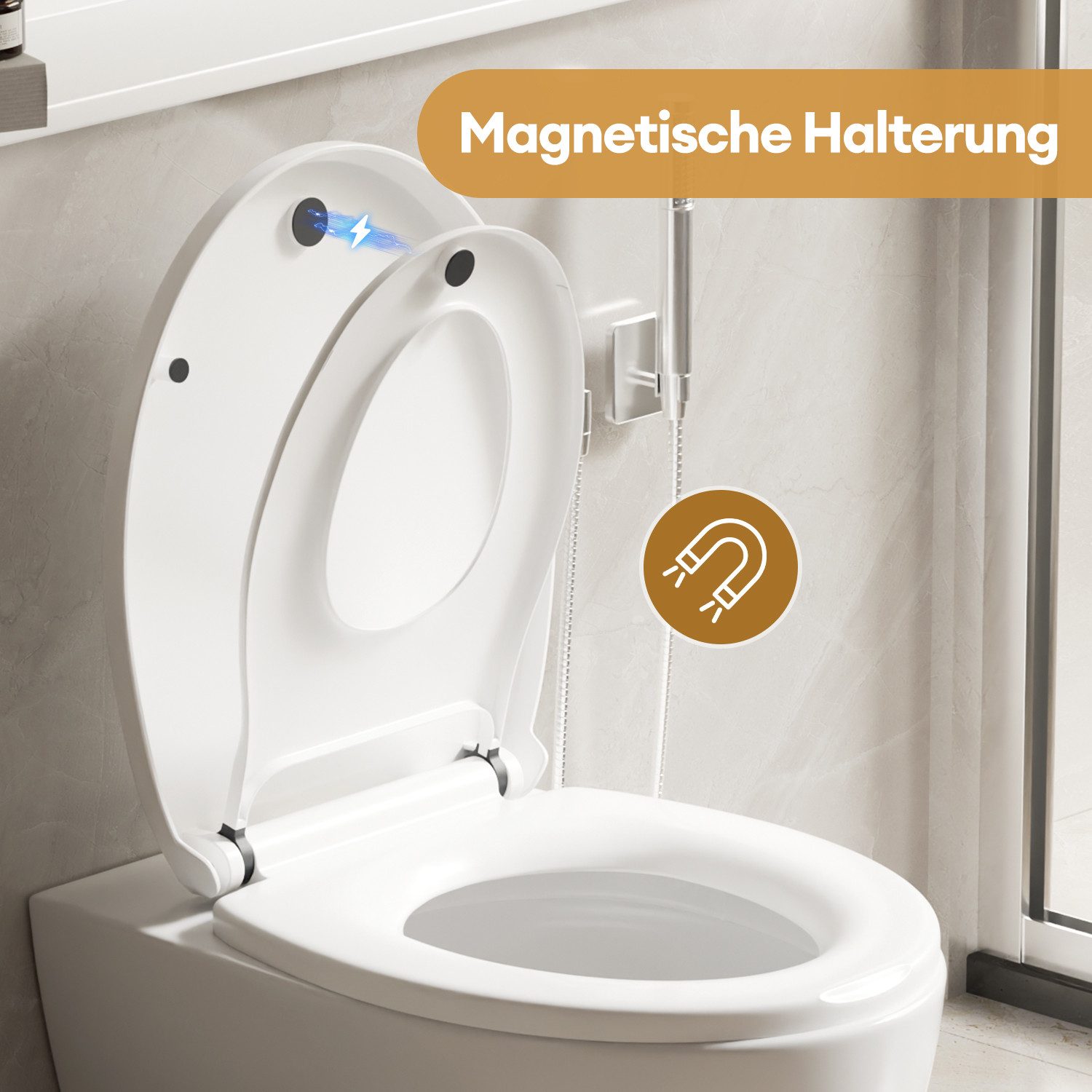 CkeyiN WC-Sitz O-förmiger Toilettensitz für Familie, günstig online kaufen