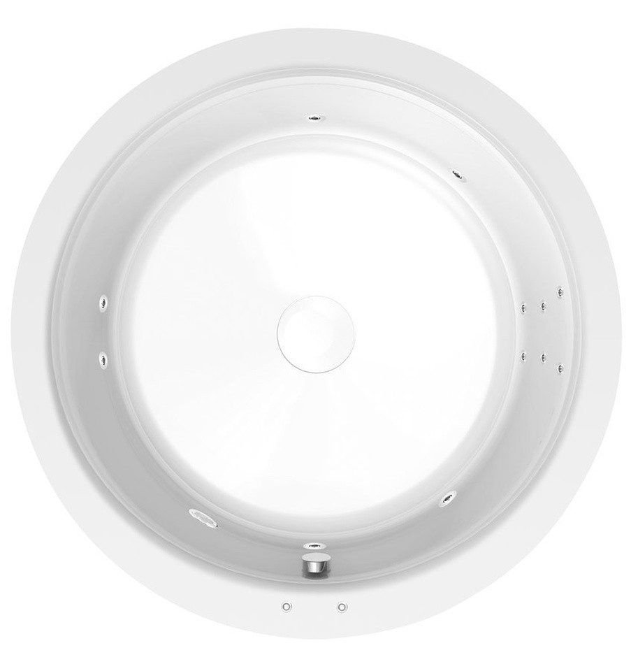 Polysan s.r.o. Eckwanne OBLO Whirlpool-Badewanne, 165x48cm, Attraction Hydro, Chrom, Polysan-72840-3010