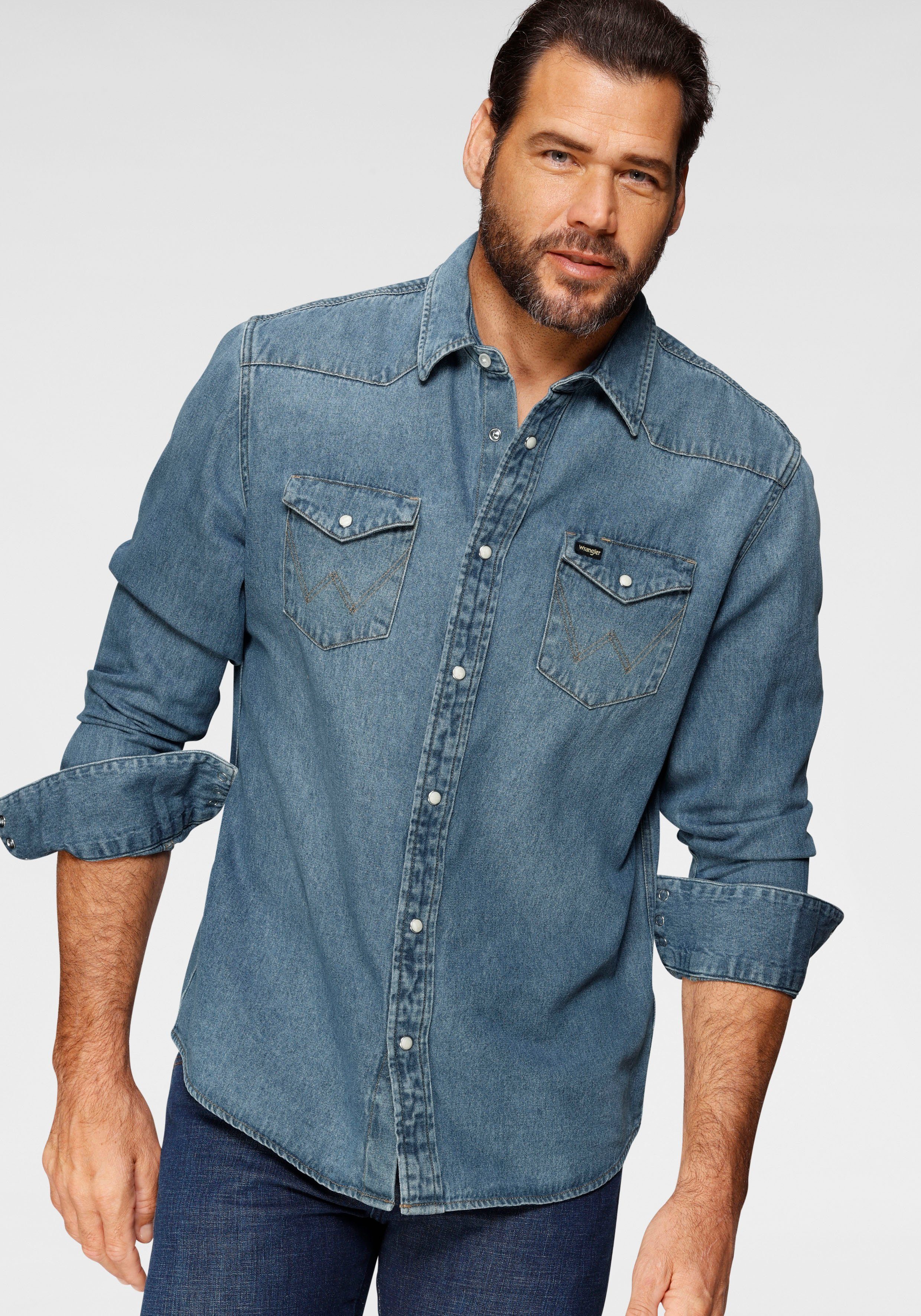 Wrangler Jeanshemd »Western Shirt«, In leicht gewaschener Optik online  kaufen | OTTO