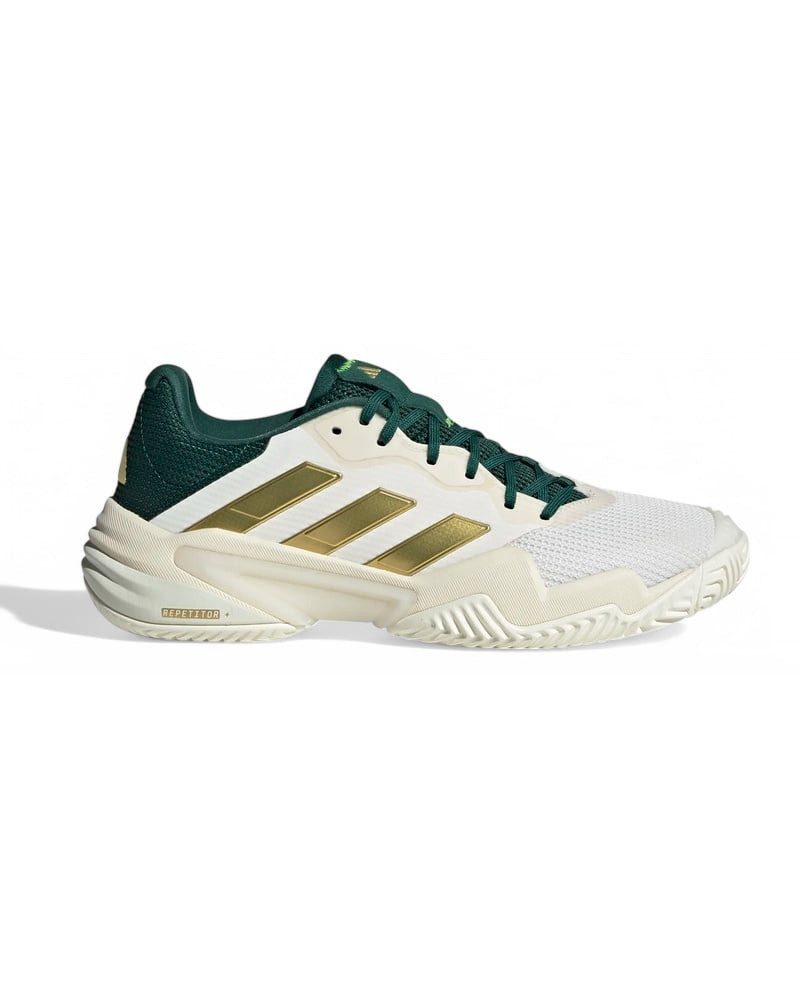 adidas Performance Barricade 13 VTG Allcourt/Stabil 2025 weiss/gold/grün Herren Tennisschuh