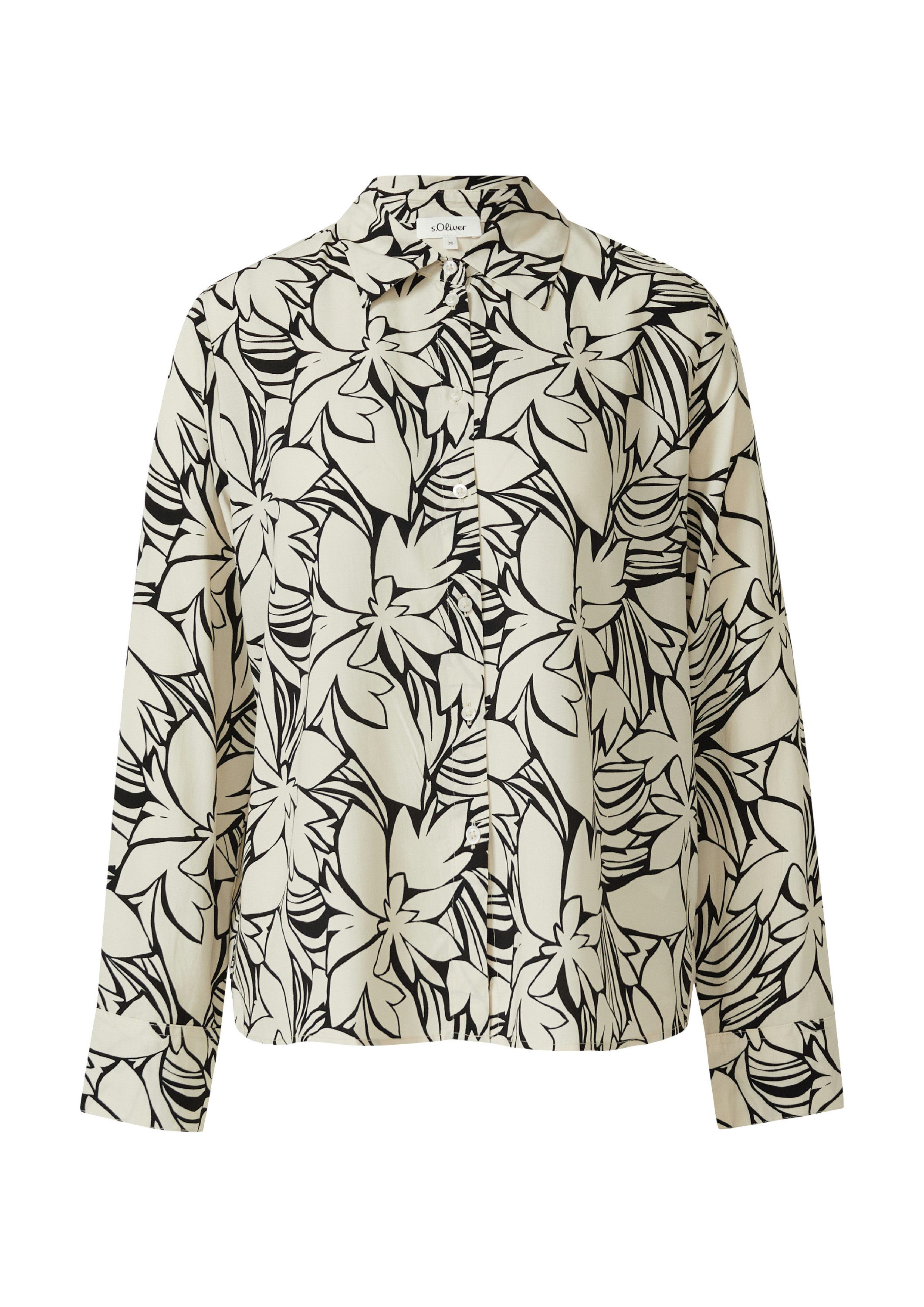 s.Oliver Langarmbluse Bluse Fließende Bluse mit floralem Muster günstig online kaufen