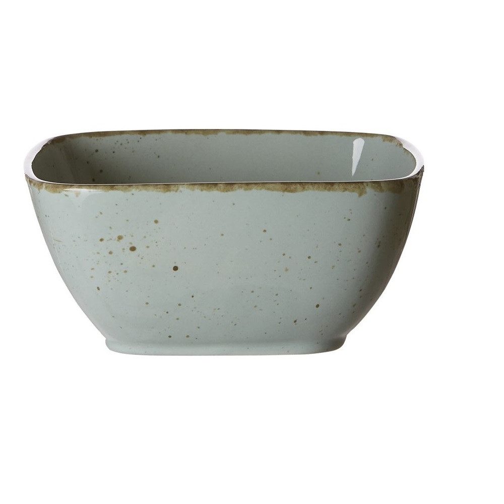 Ritzenhoff & Breker Müslischale Ritzenhoff & Breker Schale eckig 14cm Casa Blau, Porzellan, (1 Speiseteller)