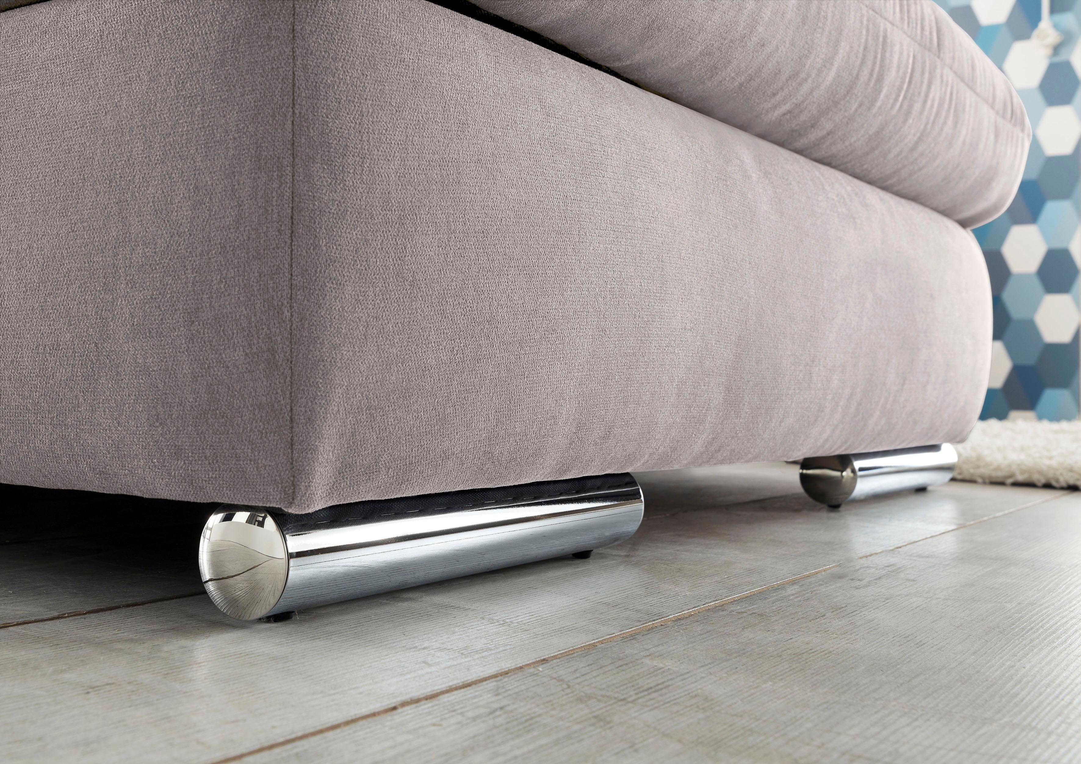 set one by Musterring Ecksofa SO4100 V, mit verstellbaren Kopfteilen, wahlweise mit Funktionen, Cord-Bezug