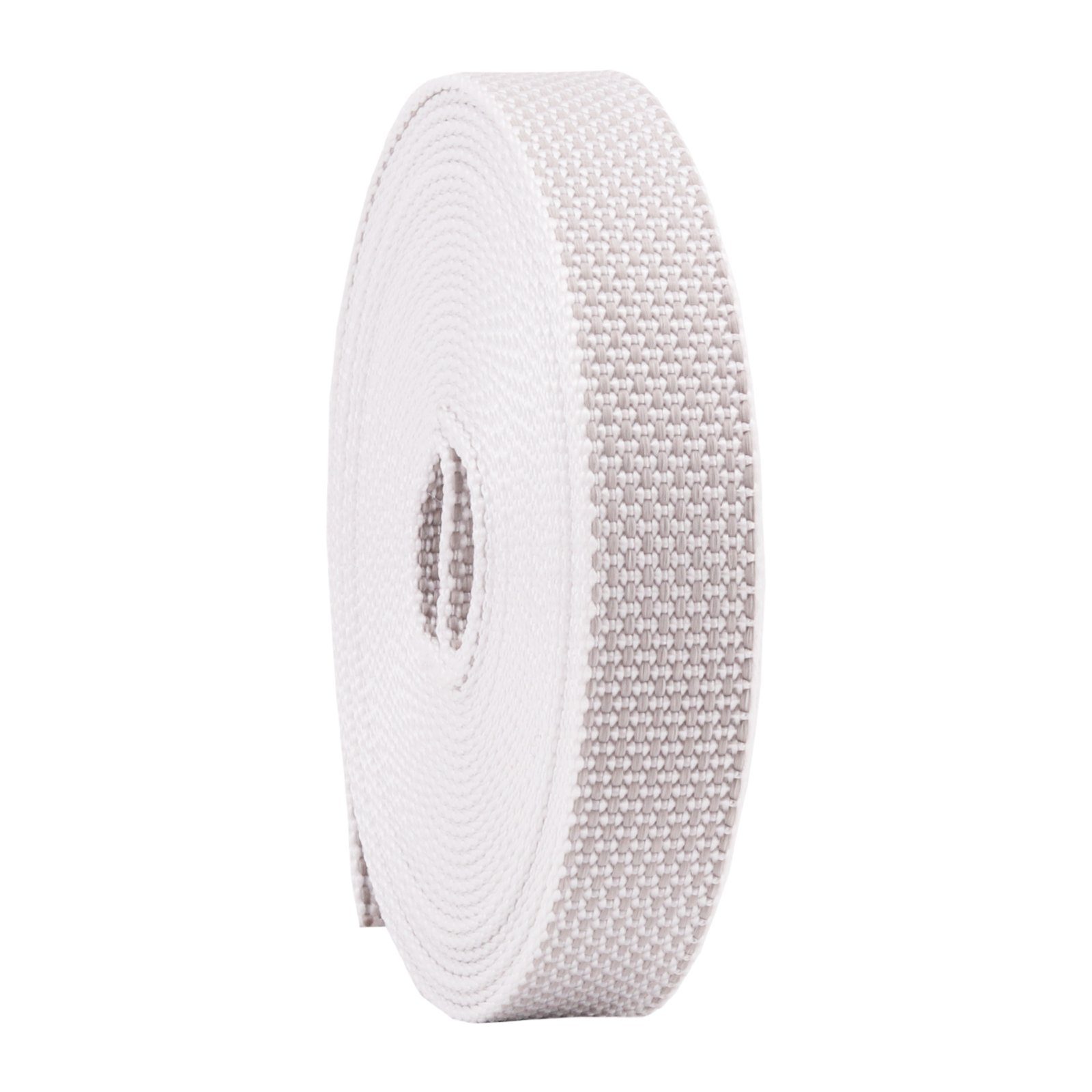 Nobily Rollladengurt 22/23 mm, 6m, Rollladengurt (1-tlg), Grau Weiß, Verstärkte-Ausführung / Farbe: und Rollladen Beige, Gurtband für Jalousie