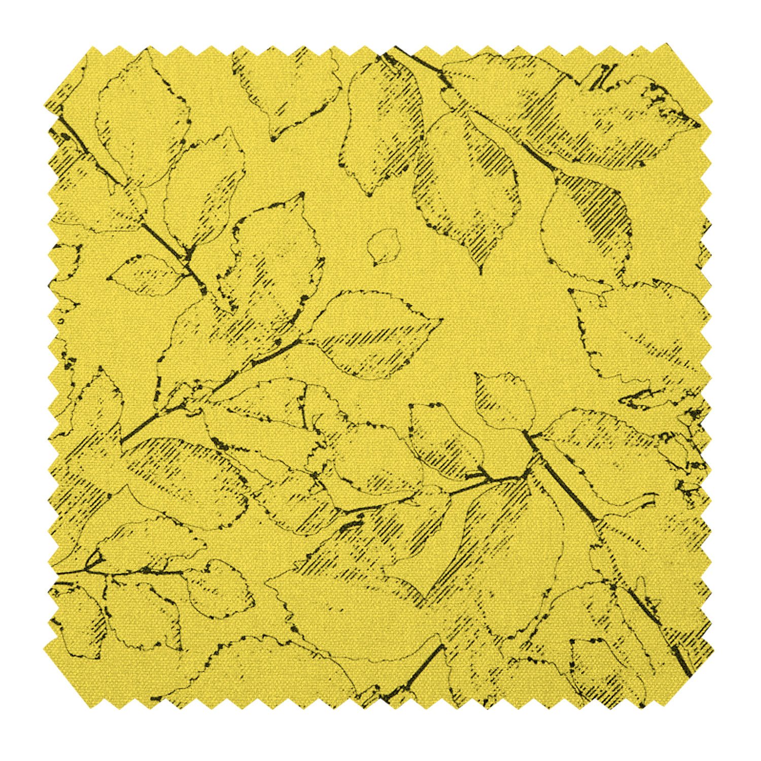 novely® Stoff MALCHIN GRACE - Polsterstoff im Leinenlook mit Blätter-Print, Strapazierfähig, Kuschelweich, Meterware, 1lfm
