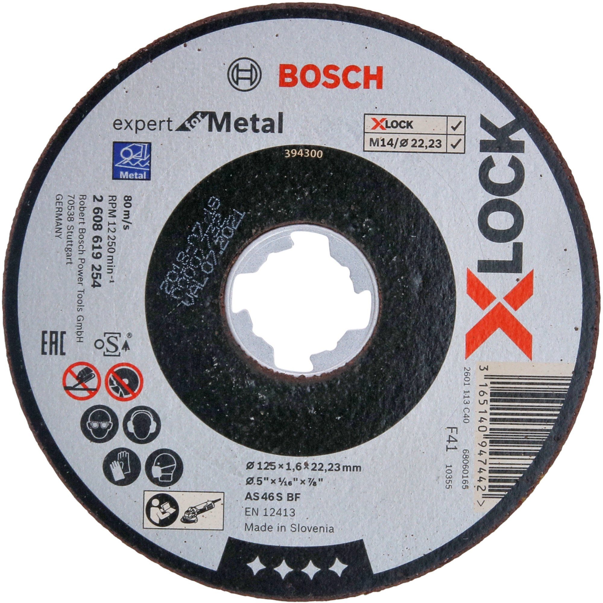 BOSCH Trennscheibe X-LOCK Trennscheibe Expert for Metal, Ø 125mm