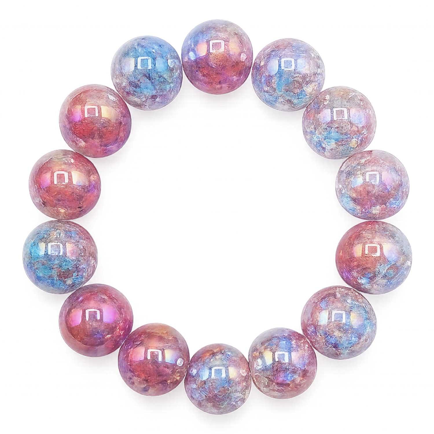 Perlenarmband Armband Rio mit 16 mm Perlen – schimmernder Farbverlauf