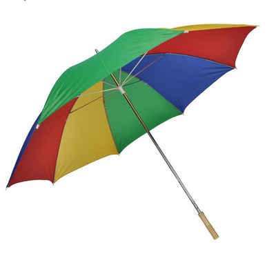 Haushalt International Sonnenschirm Sonnenschirm Regenbogen 2-in-1 Regen & Strandschirm 125cm mit 8 Rippen, inkl. Griff & Mast