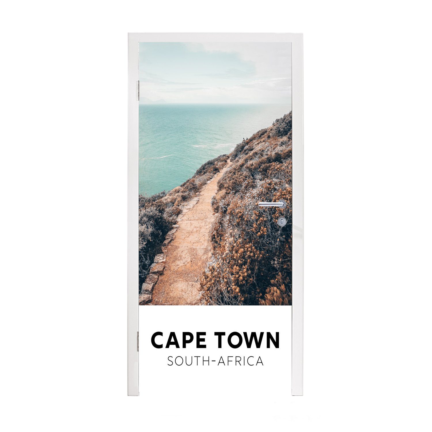 MuchoWow Türtapete Südafrika - Natur - Meer, Matt, bedruckt, (1 St), Fototapete für Tür, Türaufkleber, 75x205 cm